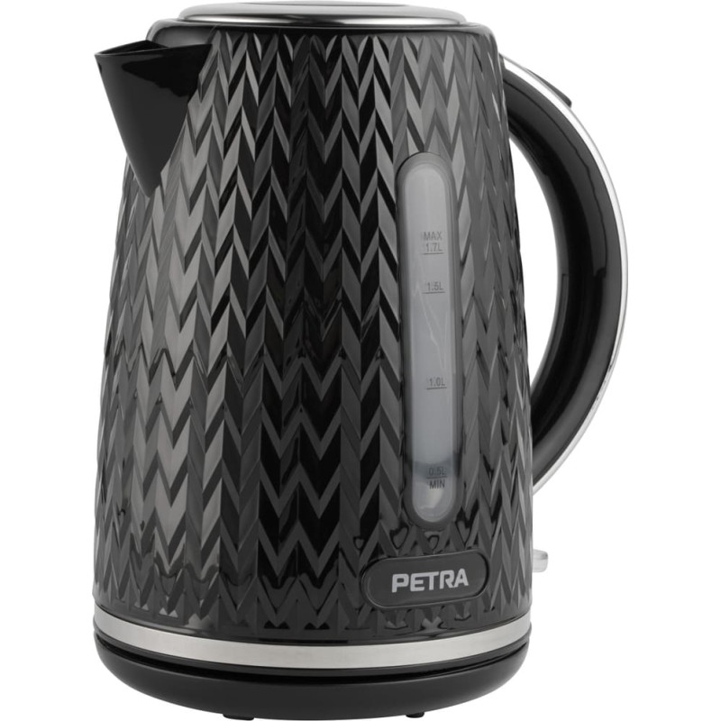 Petra PT3864BLKVDEEU10 Chevron Jug Kettle black