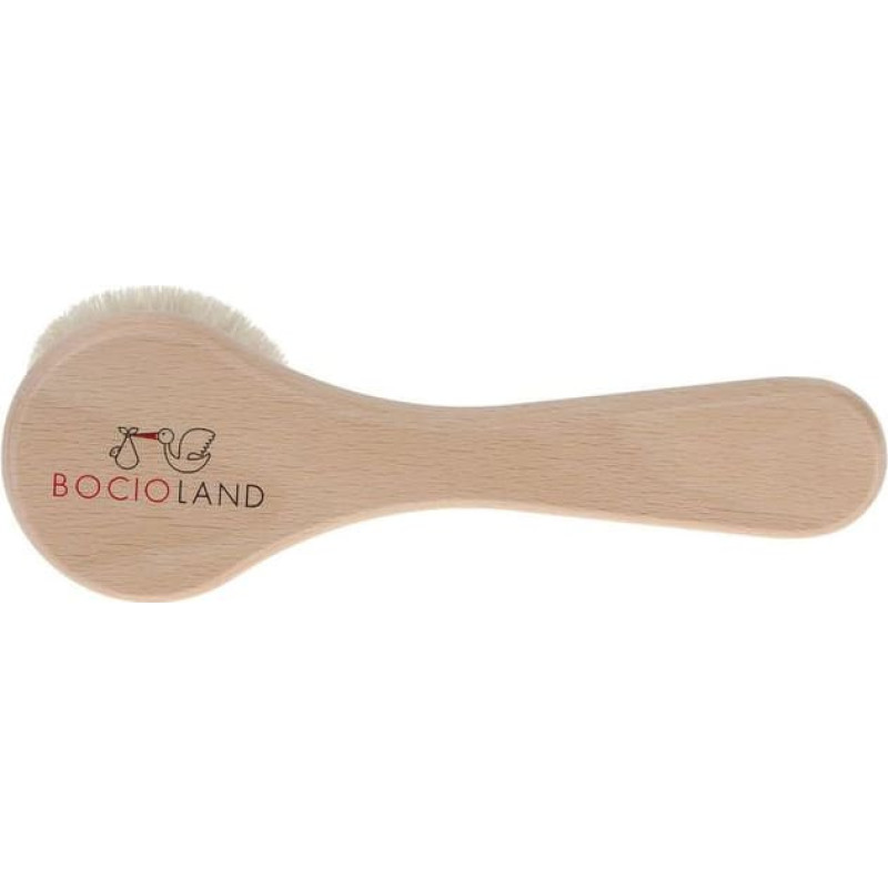 A large wooden goat hairbrush, BOC0535