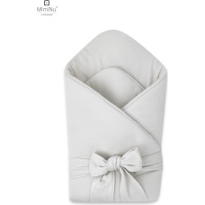Miminu KIECZMERSKI Rożek niemowlęcy wiązany MIMINU SOFT 0-3m szary