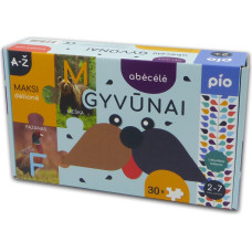 PIO Educational puzzle ALPHABET animals (Lithuanian), 2+