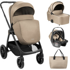 KIKKABOO 3-in-1 Kinderwagen mit Tragetasche Modena Beige