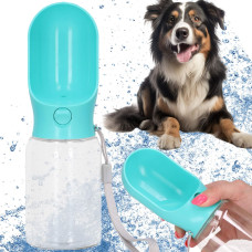 Springos Dog and cat water bottle Springos PA0294, with drinking tray and leash, 340 ml, travel