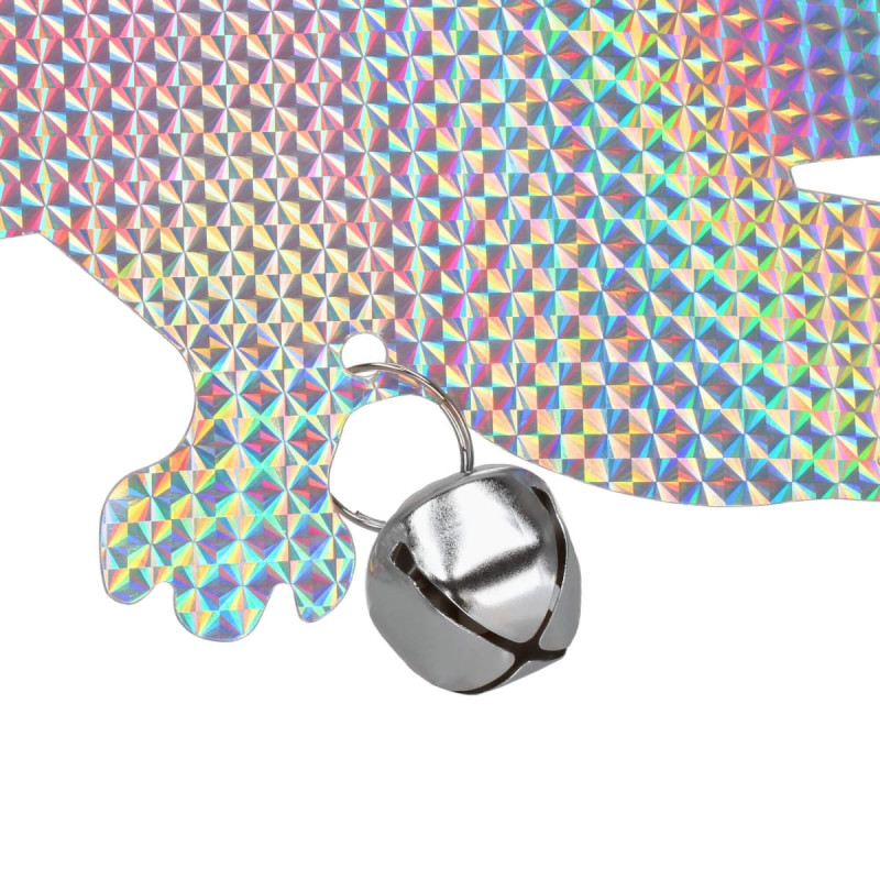 Springos Hanging Owl, Bird Repellent with Bell, Springos GA0069 Holographic