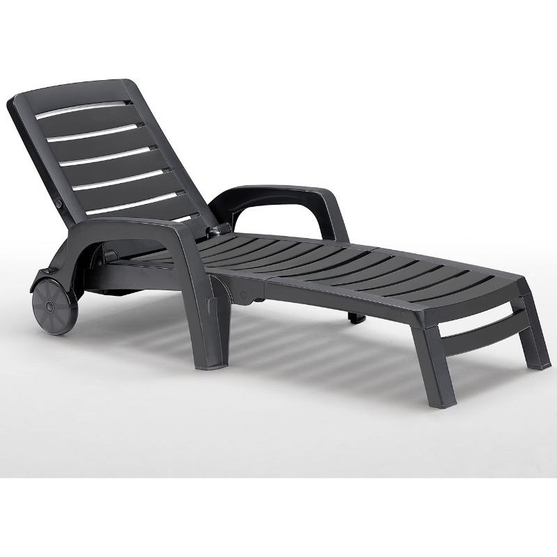 Bica Sauļošanās krēsls Riva pelēks