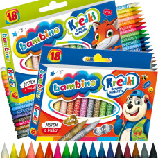 Bambino (Topgal) Bambino Kredki Z Glinki Kaolinowej 18 Kolor&oacute;w Zestaw 0201