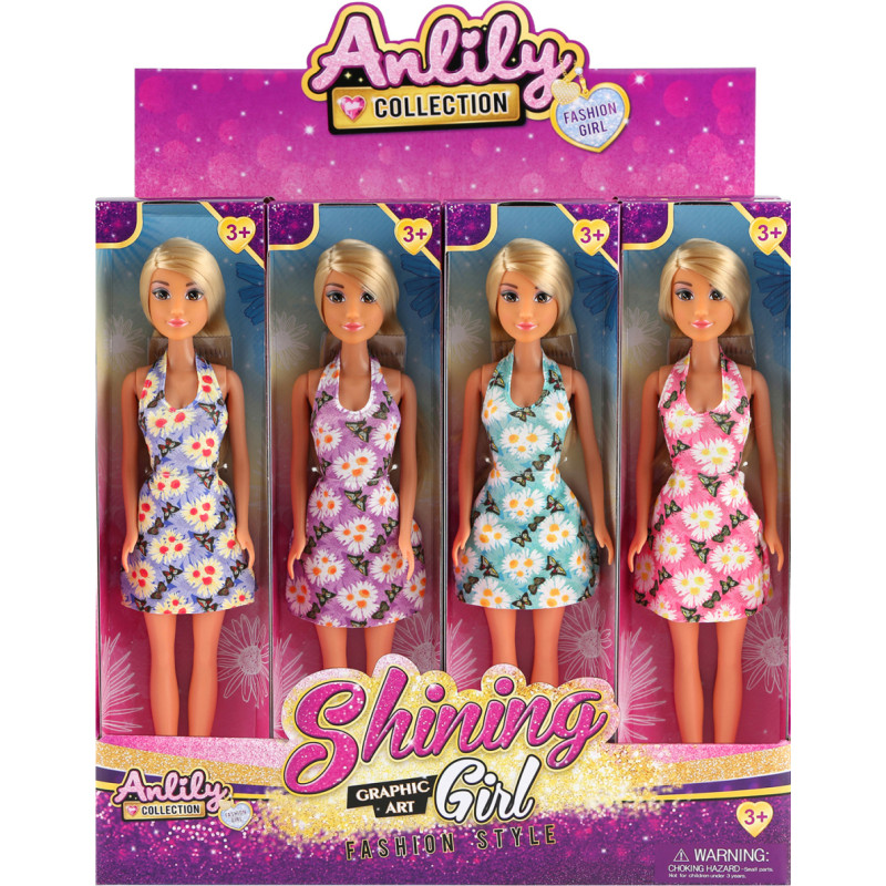 LALKA W SUKIENCE W KWIATY