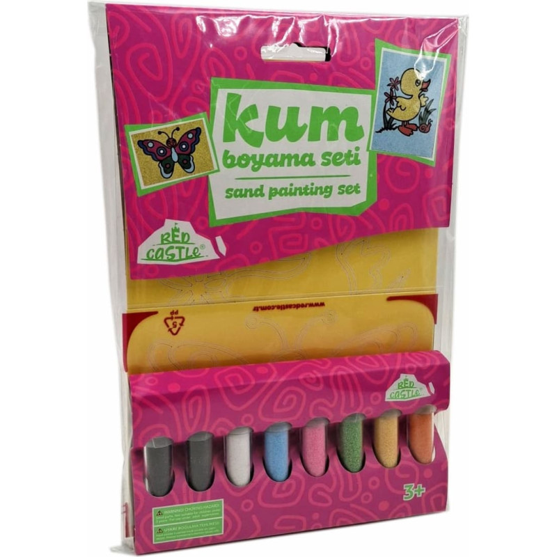 Red Castle sand art set, Butterfly and Duck