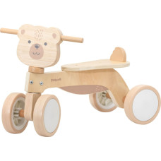 Viga PolarB Holz-Rutscher – Braunbär mit weichen Rädern
