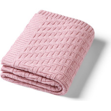 Babyono cotton knitted blanket pink 1647/01