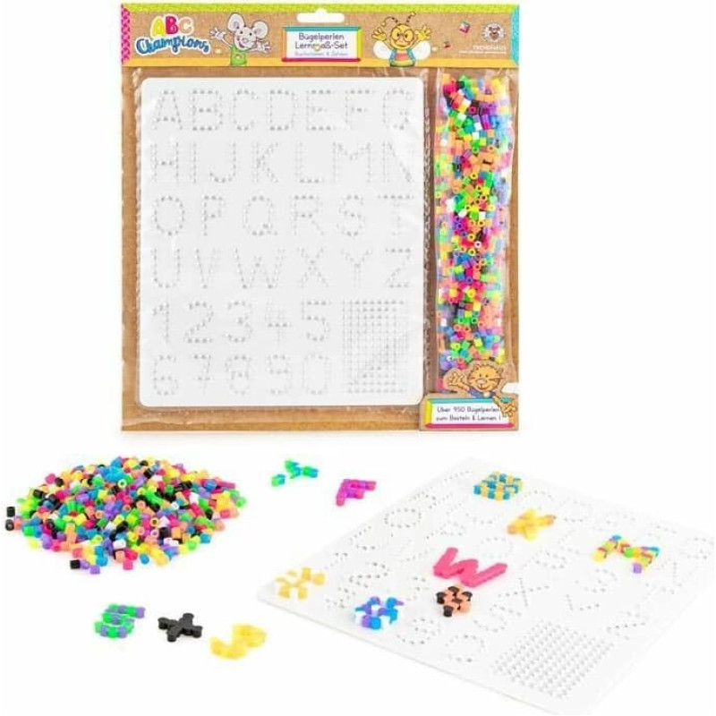 Trendhaus ABC Champions - Iron-On Beads Learning Fun Set - Letters & Numbers