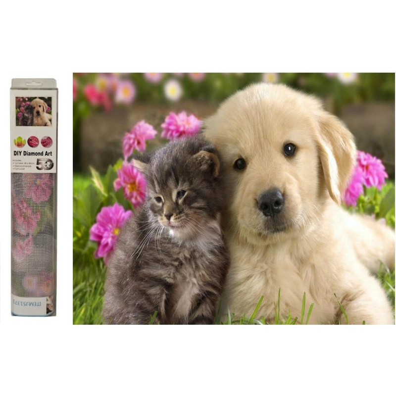 Other 07954 MOZAIKA DIAMENTOWA PIES Z KOTEM