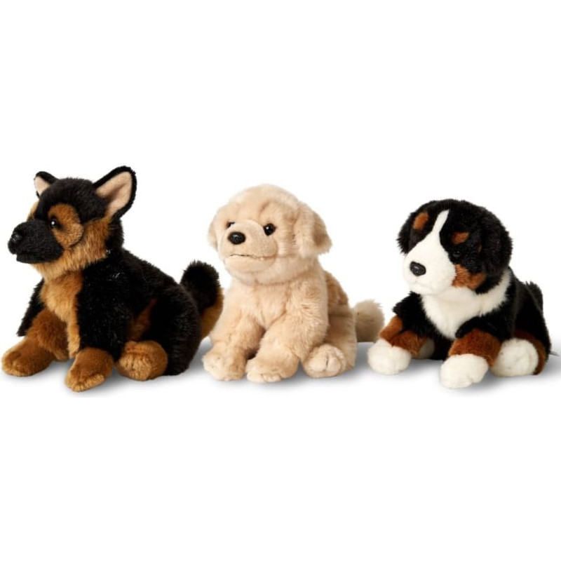 Uni-Toys Plush toy Dog sitting, medium, three types, 30 cm