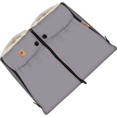 Two-parts hand muffs Aspen steel grey
