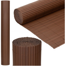 Springos PVC cover masking 500x120 cm mat for balcony, terrace, fence, brown