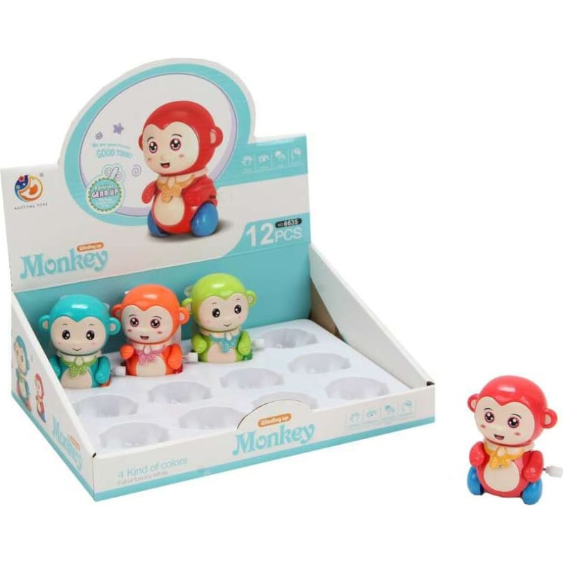 Irekxx I-Toys Monkey  Art.A-0035 Uzvelkamā mehāniskā rotaļlieta