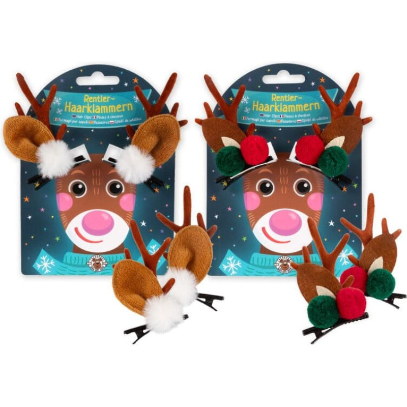Trendhaus Magic Moments - Hair clips - Reindeer (set of 2) (1 set, 2 designs)
