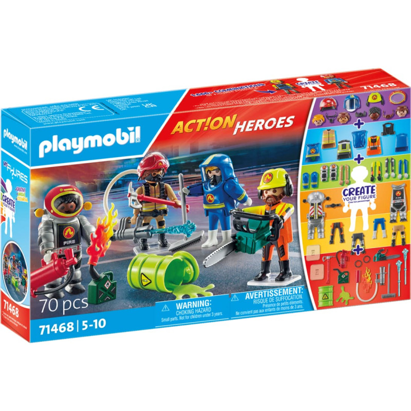 Playmobil ACTION HEROES My Figures: Ugunsdzēsēju glābšanas misija 71468