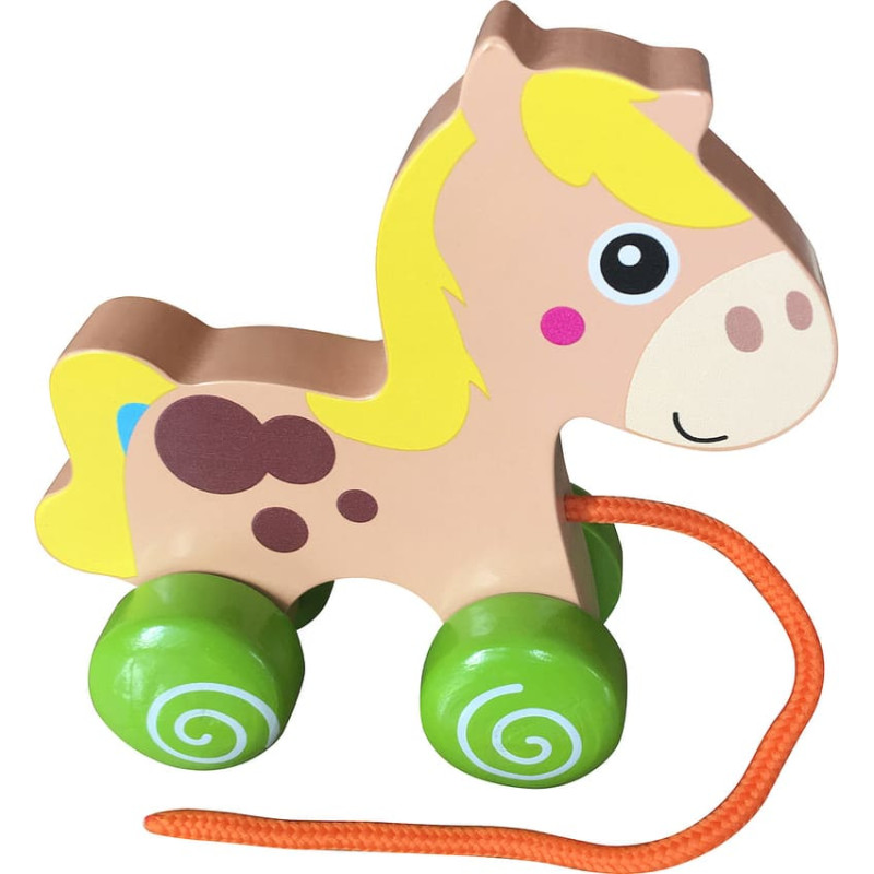 Smily Play SPW84982 Drewniany konik do ciągnięcia