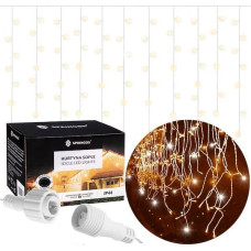 LED Curtain Lights 500 LEDs Springos CL0517, Garland, Indoor and Outdoor Icicle Lights, Warm White with Cool White Flash