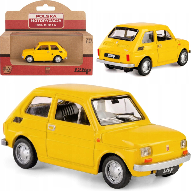 DAFFI FIAT Automodell 126P, Maßstab 1:43, 4 Farben