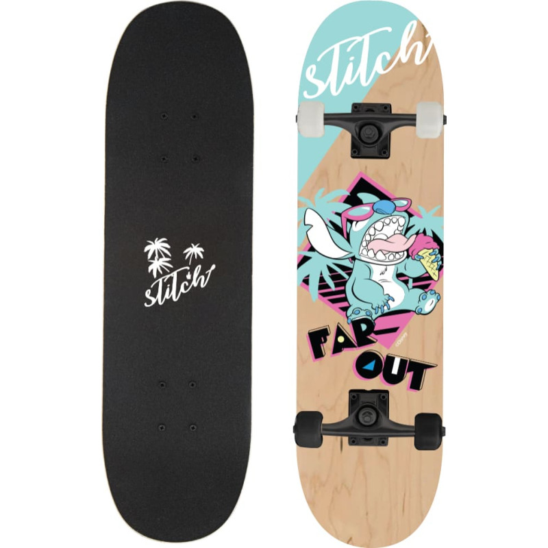 DISNEY BABY Großes Holz-Skateboard STITCH FAR OUT