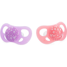 Twistshake 2x Pacifier 6+m Pastel Pink Purple 78289