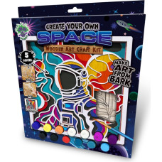 Splat Planet 3D wood art, Space