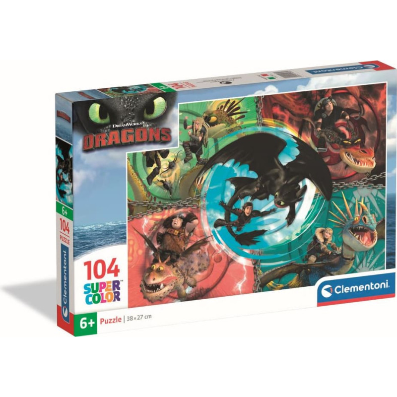 Clementoni puzle How To Train Your Dragon, 104 gab., 25035