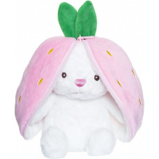 Teddykompaniet soft toy Bunny in Carrot with zip Pink