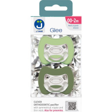 2-pack. Smart pacifiers Glee 0-2m sage-green
