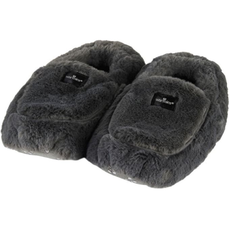 Warmies - Heatable Luxury Slippers - Steel Grey