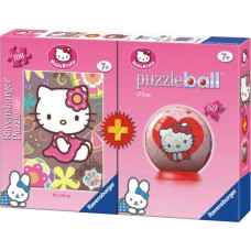 Ravensburger Set: Puzzle 100 pcs + Round 60 pcs Hello Kitty