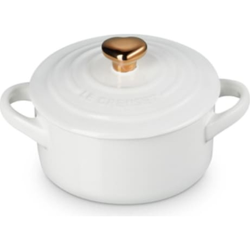 Le Creuset Trauks Mini Cocotte akmens masas &Oslash;10cm balts