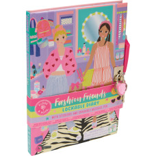 Floss & Rock Lockable Diary & Pen, Fashion Friends at home