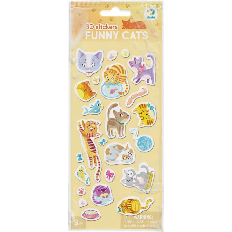 Dodo Outdoor game 3D stickers Funny cats