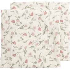 Meyco Baby muslīnu autiņu komplekts Flower Multicolour (2 gab., 70x70 cm)