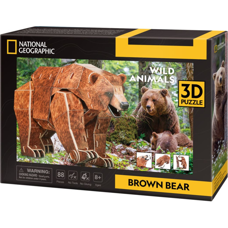 Cubic Fun CUBICFUN NATIONAL GEOGRAPHIC 3D puzzle Brown Bear