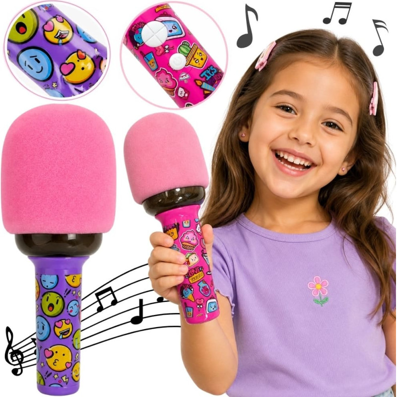 Woopie Wireless Karaoke Microphone with Speaker Pink