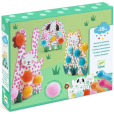 Djeco Colouring - Dots and Pompoms &ndash; In the Grass