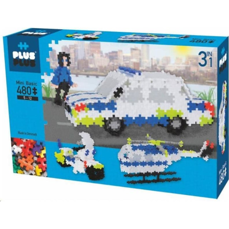 Plus Plus Plus Mini Basic Police Art.3770 Konstruktors,480gab