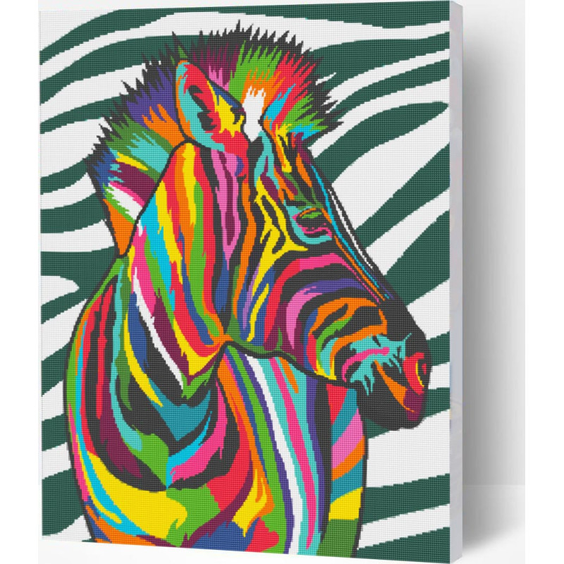 Splat Planet pixel art ZEBRA 30x40 cm