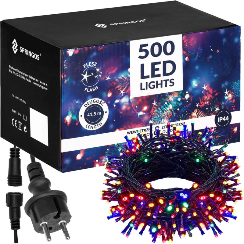 Springos Weihnachtsbeleuchtung Springos CL0539 500 Led 41,5 m