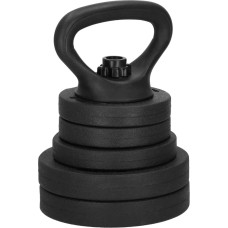 Springos Hanteln Springos FA1671, 20 kg, verstellbares Set: Langhantel + Kettlebell