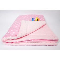 Ankras Sedziņa divpusēja MINKY Dots pink-pink 75х100 cm