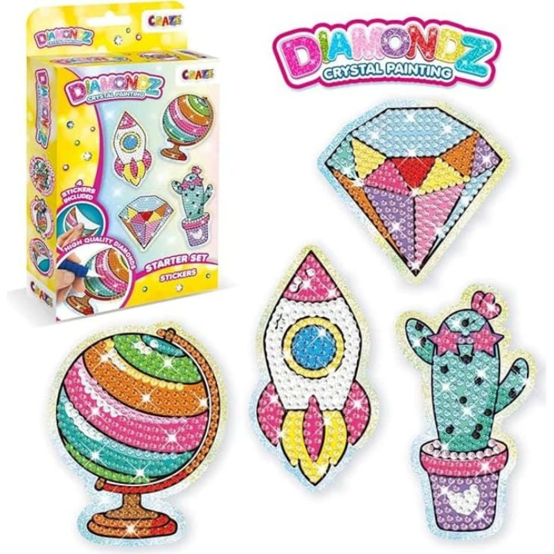 Diamant-Stickerei-Aufkleber – 4 Stück