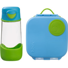 B.box 62429 Sport-Set: Tritan-Trinkflasche 450 ml + Mini-Lunchbox Ocean Breeze