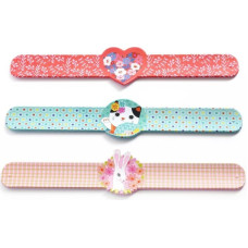Djeco Slap bracelets - Heart, rabbit, cat (1 pc., 3 designs)