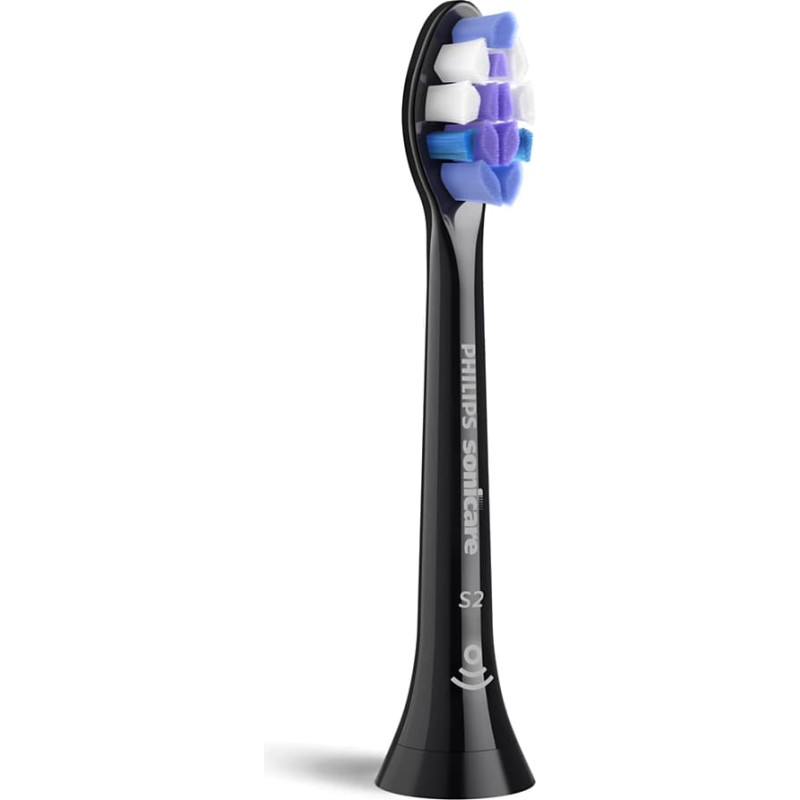 Philips Sonicare S2 Sensitive zobu birstes uzgalis, 6 gab, melns - HX6056/88