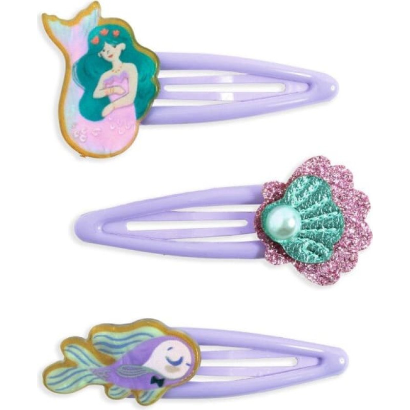 Djeco Plume - Mermaid collection - Hair Clips - Lorelei (3 pcs)
