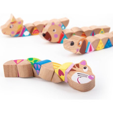 Trendhaus Wooden twisty worm - Twisties (1 pc., 4 designs)